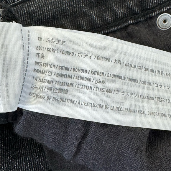 Abercrombie & Fitch The Mom High Rise black wash denim jeans size 27 / 4s - Picture 10 of 10